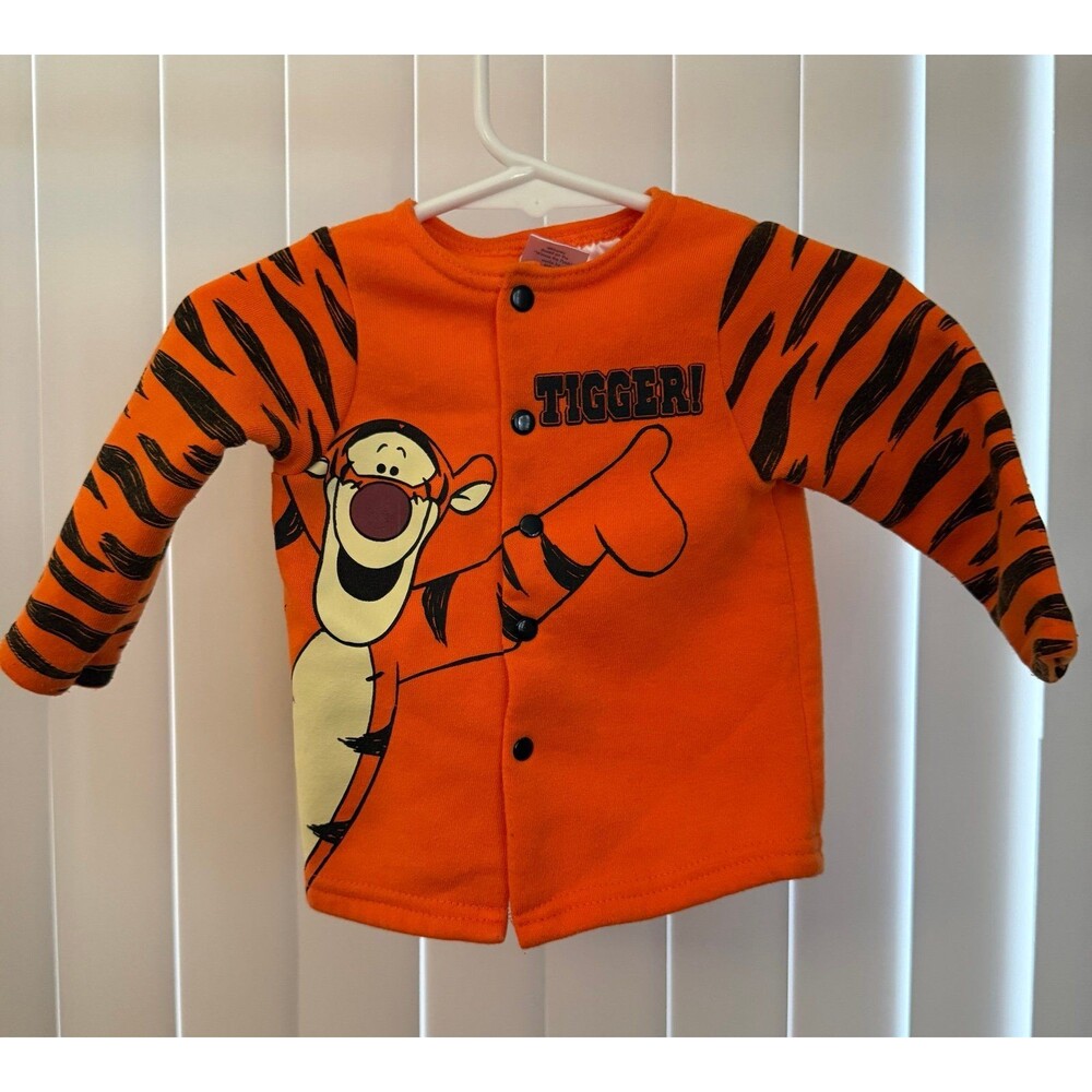 Disney Baby Tigger Orange Sweatshirt Front Snap
Size 6/9 months *Read*